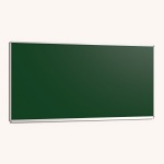 Langwandtafel, Stahlemaille grün, mit Kreideablage, 100x200 cm HxB 